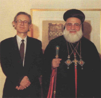 Dr. Sebastian Brock and His Holiness, Moran Mor Ignatius Zakka Iwas, Patriarch of Antioch and All the East